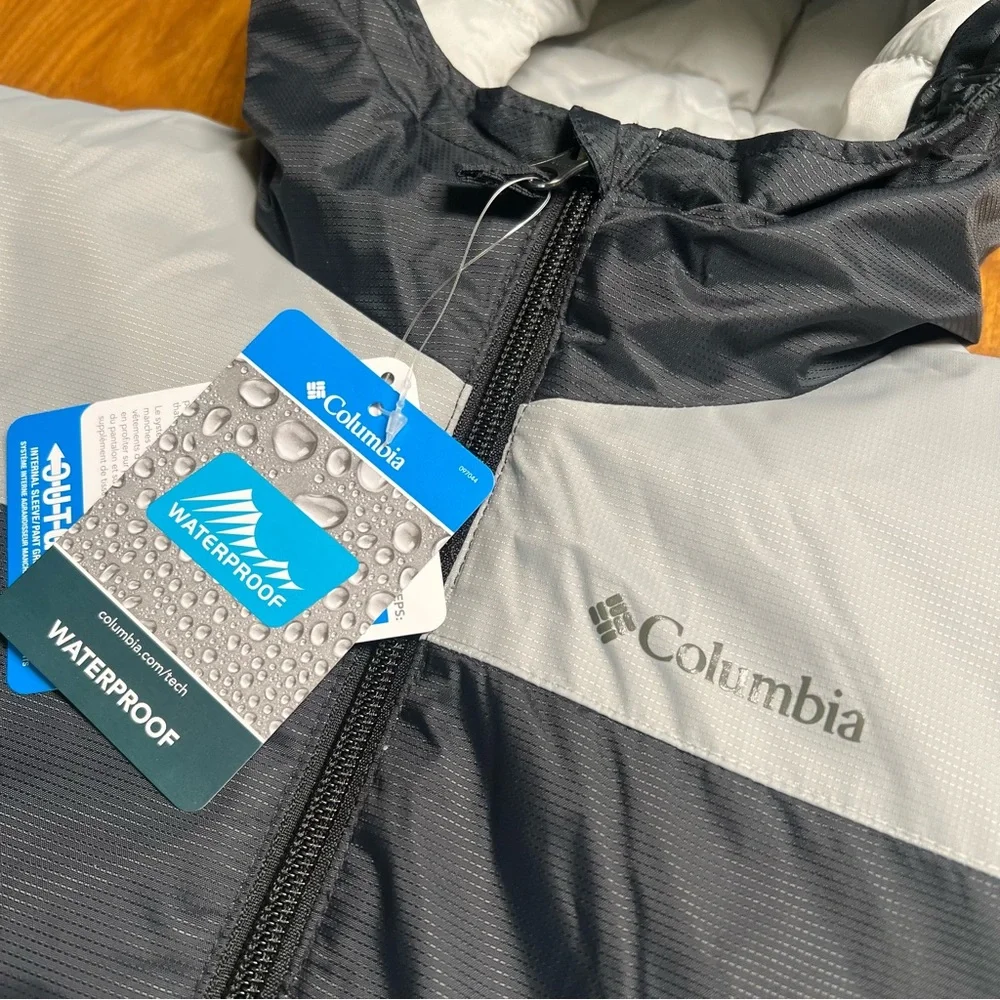 NWT Columbia Doug Firocious Gray Black Puffer Jacket size XS 6/7 Winter